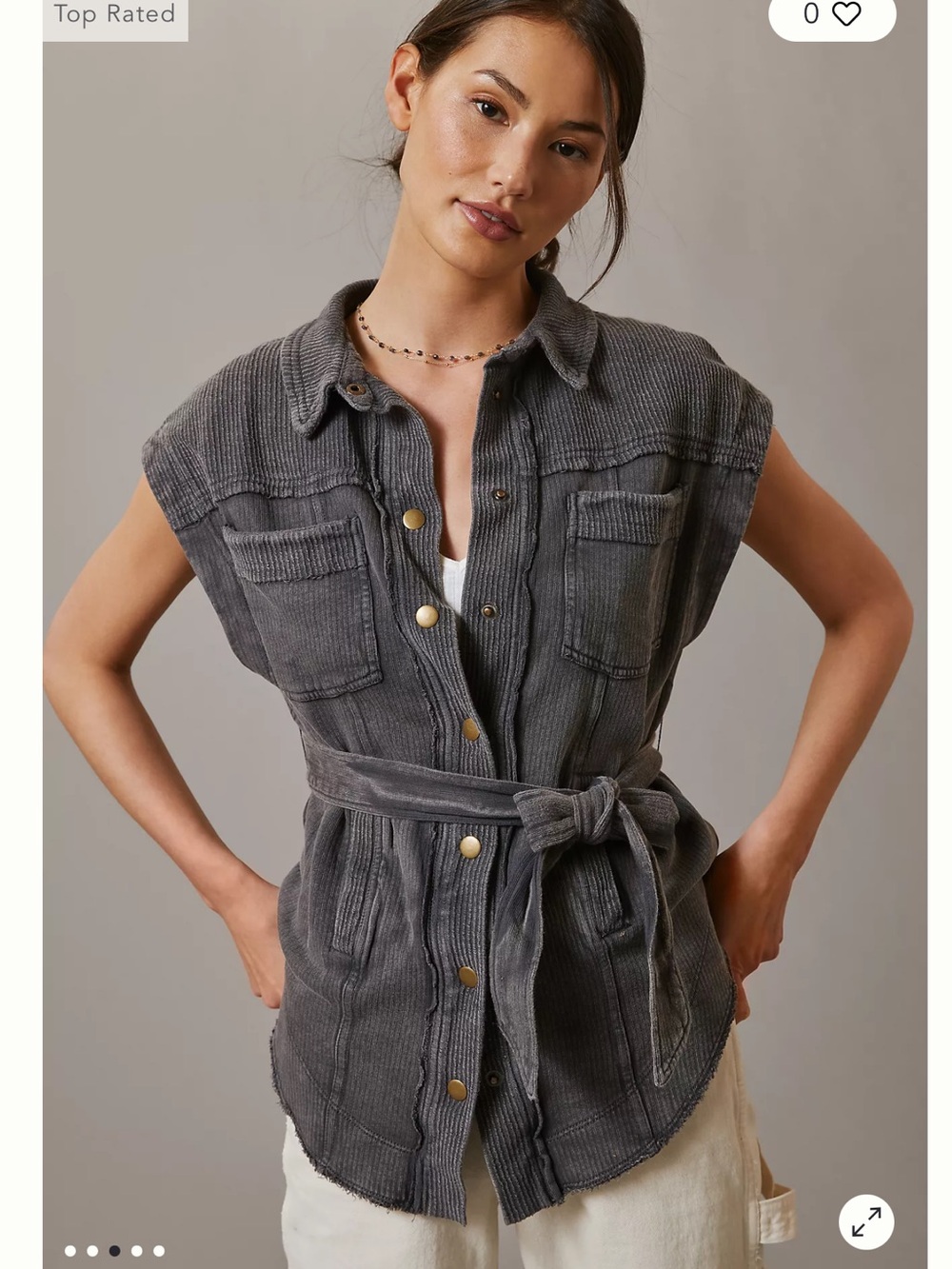 Anthropologie Pilcro belted vest size xl NWT
